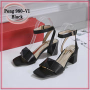VAL980-V1 Casual 2-Inch Heels Sandal Shoes StyleMoto Black 35 