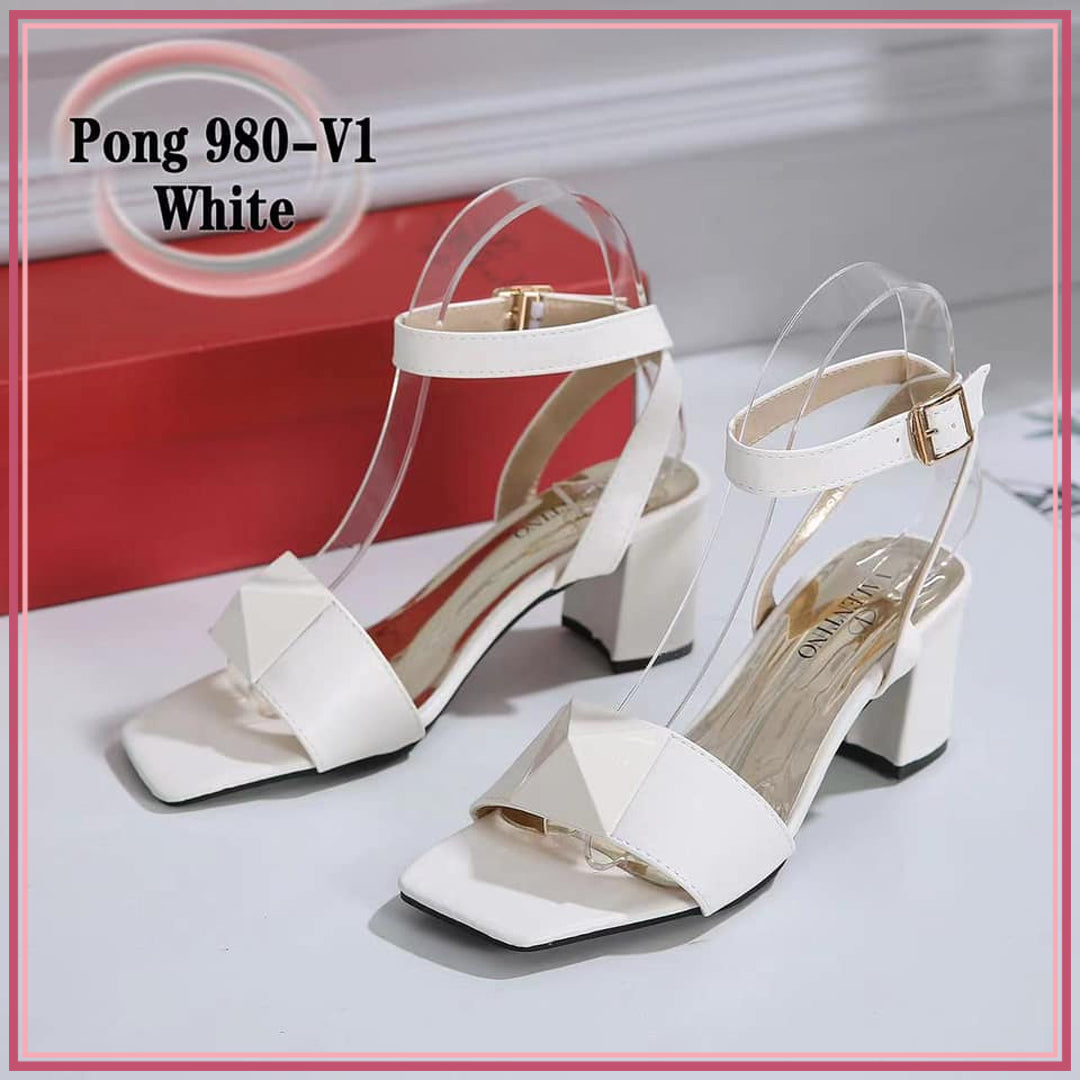 VAL980-V1 Casual 2-Inch Heels Sandal Shoes StyleMoto White 35 