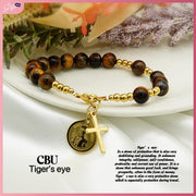 San Benito Gemstone Rosary Bracelet Bracelets StyleMoto Tiger's Eye 