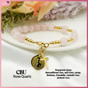 San Benito Gemstone Rosary Bracelet Bracelets StyleMoto Rose Quartz 
