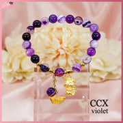 2023 Lucky Money Rabbit Gemstone Bracelet Bracelets StyleMoto Purple 