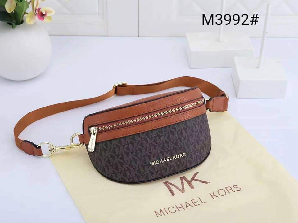 MK3992 Belt Bag StyleMoto Coffee Brown 