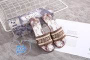 CD233-8 Printed Sandals Shoes StyleMoto Brown 35 
