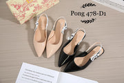 D478-D1 Plain Flat Slingback Shoes Shoes StyleMoto 