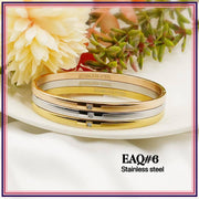 3-in-1 Stainless Steel Bangle Bracelets StyleMoto EAQ#6 Stone 