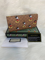 GG61705S Mickey Mouse Long Flap Wallet StyleMoto Coffee 