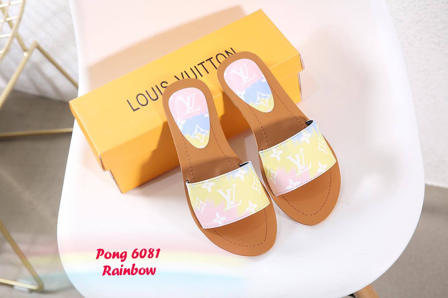LV6081 Escale Flat Sandals StyleMoto Rainbow 35 
