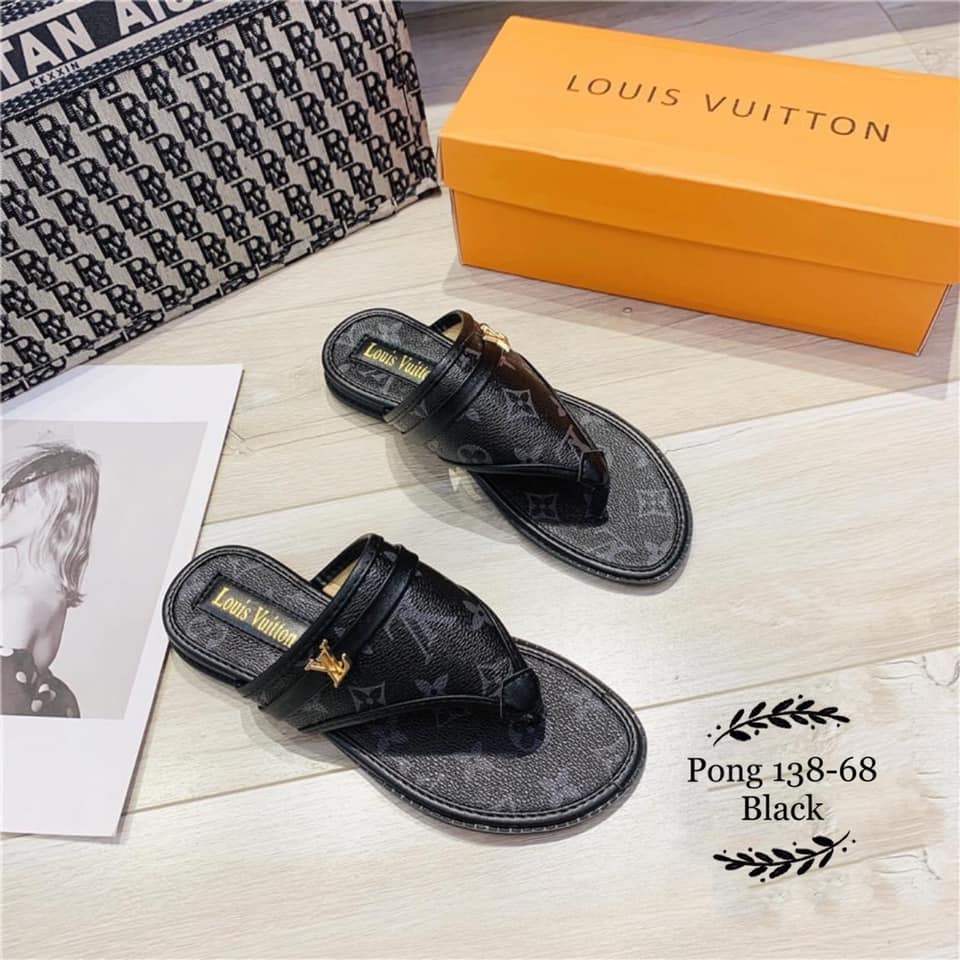 LV138-68 Comfort Flat Sandals StyleMoto Black 35 