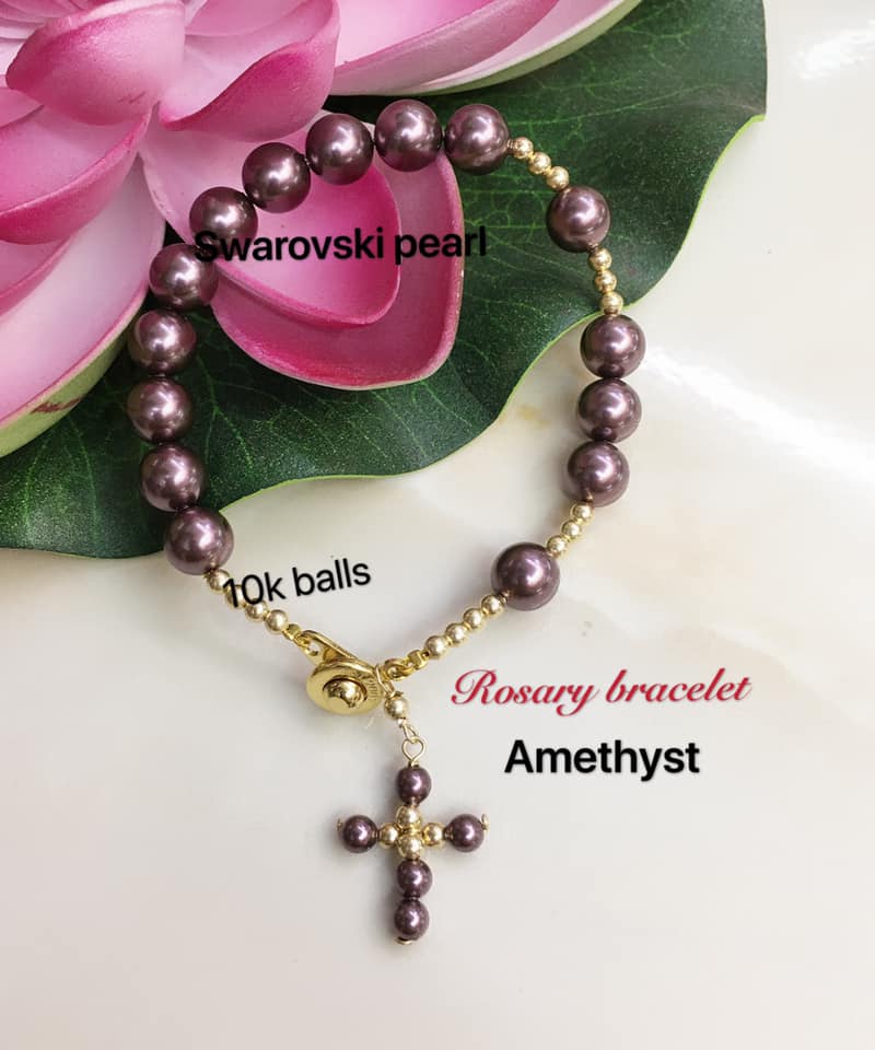 Pearl Rosary Bracelet StyleMoto Amethyst 