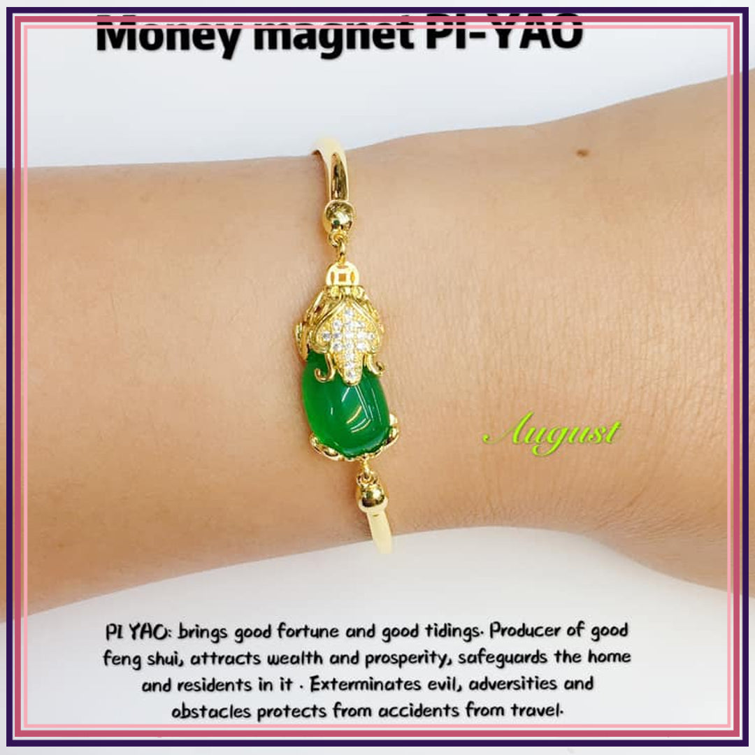 Money Magnet PI-YAO Lucky Crystal BIRTHSTONE Bracelet Bracelets StyleMoto August 