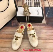 GG678-1 1.5 in. Heels Stylish Half Shoes StyleMoto White 35 