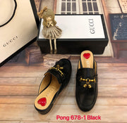 GG678-1 1.5 in. Heels Stylish Half Shoes StyleMoto Black 35 