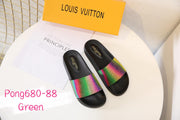 LV680-88 Iridescent Prism Slides Shoes StyleMoto Green 35 