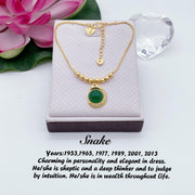 Lucky Authentic Jade Zodiac Bracelet StyleMoto Snake 