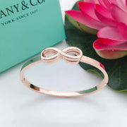 Tiffany Stainless Steel Infinity Bangle StyleMoto Rose Gold 