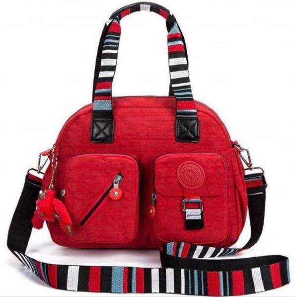 Kipling Casual Stripe-Sling Shoulder Bag (1201) StyleMoto Red 